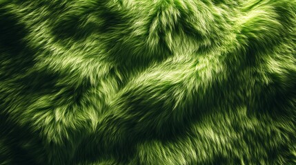 Poster - Soft green fur texture illuminated with light, creating a lush and plush feeling. Nature and comfort concept.