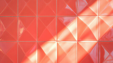 Poster - Geometric pattern on textured formica surface with light reflection