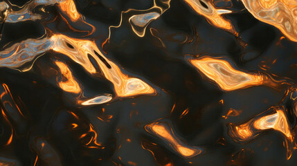 Poster - Abstract texture of hammered bronze with irregular dents for artistic backgrounds