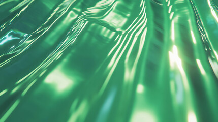 Aufkleber - Abstract texture of intersecting ribbed green material for artistic design and backgrounds
