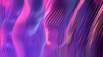 Poster - Abstract neon violet ribbed plastic texture for modern design