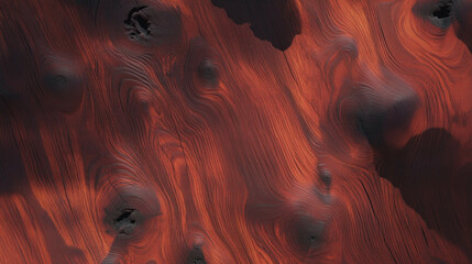 Poster - Knotted plywood texture with dark wood grain patterns for creative design use