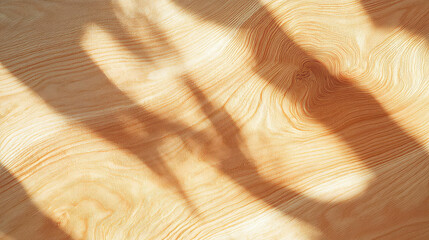 Aufkleber - Natural light wood texture with smooth surface and soft shadows for rustic design or background