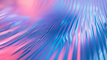 Aufkleber - Abstract macro of ribbed textured plastic in vivid blue and pink tones