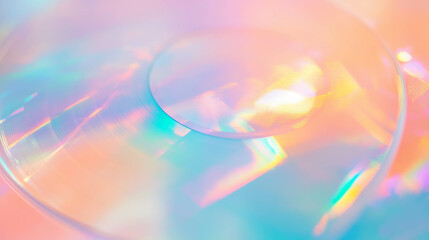 Poster - Radiant macro texture of compact disc iridescence for creative design