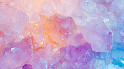 Poster - Vibrant macro geode with crystalline texture for interior design and art projects