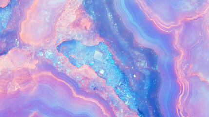 Poster - Abstract geode crystal texture with vibrant colors for design and decor