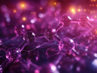 Aufkleber - Molecular Structure: A Visual Representation of the Atomic Nucleus and Electrons
