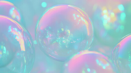 Aufkleber - Iridescent soap bubble texture with macro view for creative design