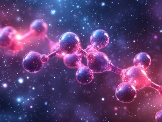 Aufkleber - Molecular Structure in Space