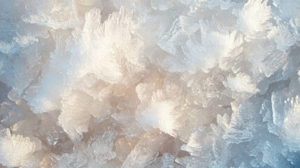 Poster - Frost crystals macro texture on windowpane for winter design and decoration