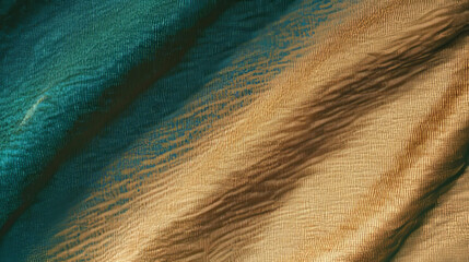 Poster - Macro view of colorful woven fabric texture for textile design