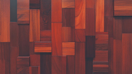 Poster - Rich mahogany wood texture with interlocking grain for design and decor