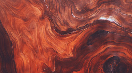 Poster - Mahogany wood texture with pommele figure in rich dark tones