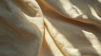Poster - Natural mango wood and linen texture for interior design and craft projects
