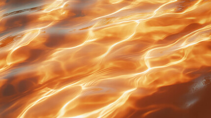 Aufkleber - Abstract rippling waves with warm light reflections for interior design inspiration