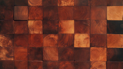 Poster - Textured mango wood with end grain pattern for natural design and decoration