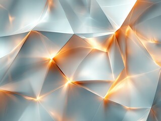 Poster - A Computer-Generated Image of Geometric Shapes with a Glowing Effect