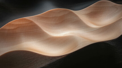 Poster - Abstract design with maple wood texture and dark leather finish