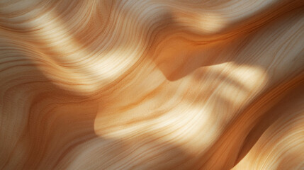 Poster - Smooth matte beech wood texture with natural waves for design or background