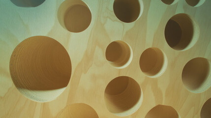 Aufkleber - Circular saw marks on mdf surface creating unique texture and patterns for design inspiration