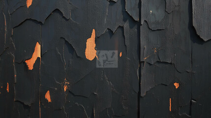 Poster - Rustic charm: weathered mdf board with unique texture and natural wear