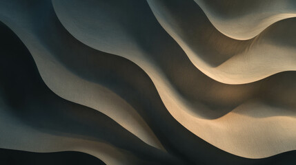 Poster - Abstract waves and shadows on textured mdf surface for interior design and decoration