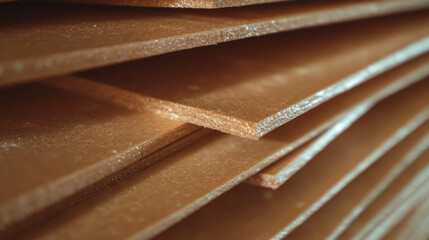 Aufkleber - Close-up texture of smooth mdf layers for design and construction
