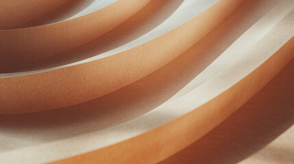 Aufkleber - Texture of smooth mdf layers with modern geometric wave pattern design for interior decoration