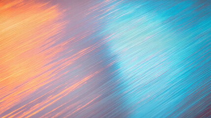 Poster - Abstract brushed metal texture with subtle lines in vibrant gradient hues