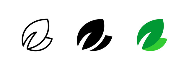 Wall Mural - organic sign icon. nature-inspired leaf symbol. eco-friendly vector illustration. environmental sust