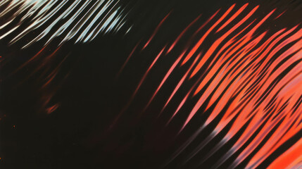 Poster - Abstract ribbed plastic texture with dynamic light and color patterns