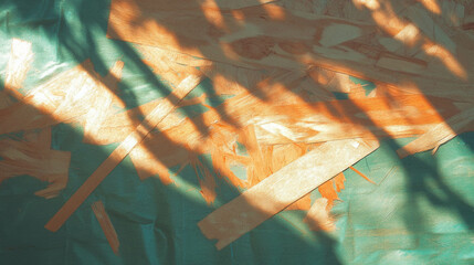 Aufkleber - Bright directional light on osb texture creating abstract patterns for design and art