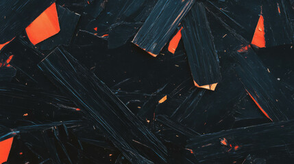 Poster - Abstract texture of osb with cracks and splinters in dark tones for modern design and backgrounds