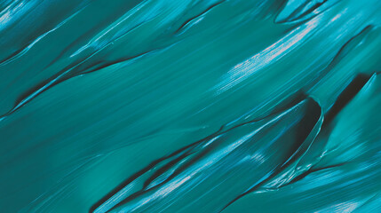 Poster - Turquoise brushstroke texture on painted mdf for artistic background design