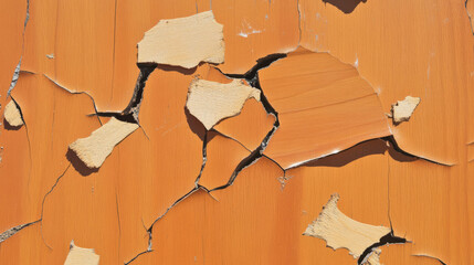 Poster - Rustic texture of plywood with repaired cracks for artistic background and design
