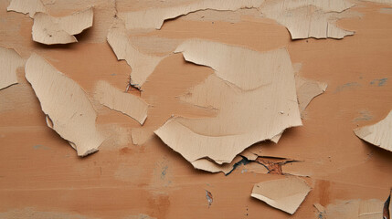 Aufkleber - Rustic plywood texture with repaired cracks and smooth surface for design projects