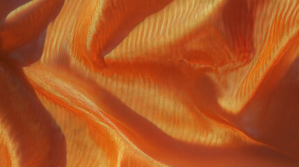 Poster - Abstract texture of ribbed plastic with fabric backing in warm orange tones