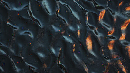 Poster - Abstract textured surface with ribbed plastic patterns and metallic highlights