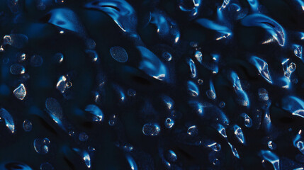 Poster - Abstract texture of ribbed plastic with textured bumps in deep blue light