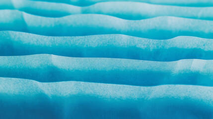 Aufkleber - Serene texture of rounded horizontal ribbed blue paper for creative design and backgrounds