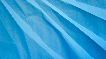Poster - Abstract pattern of rounded intersecting ribbed blue paper texture for creative design