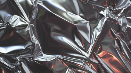 Aufkleber - Abstract metallic texture of rumpled aluminum foil with fine lines for background design