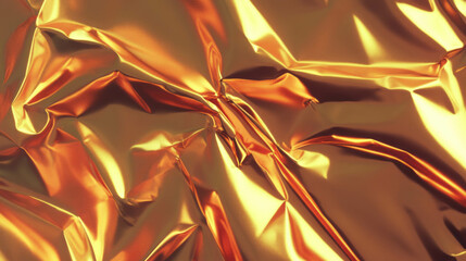 Aufkleber - Metallic bronze textured foil with rumpled and smooth surfaces for creative design