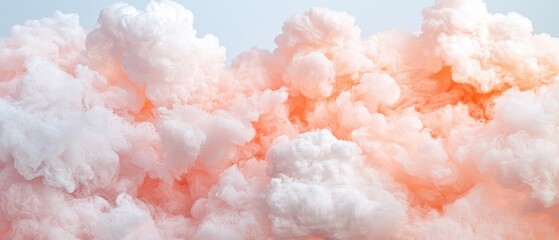Poster - Dynamic pink and white clouds nature image aesthetics soft atmosphere close-up dreamy concept