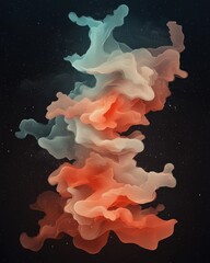Poster - Dynamic abstract art display digital space visual ethereal environment artistic perspective