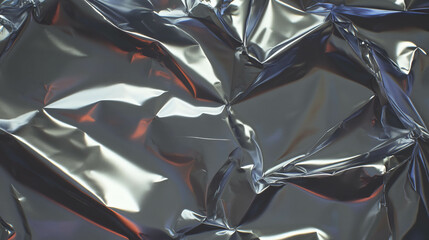 Aufkleber - Abstract texture of rumpled tin foil with sharp folds for creative design projects