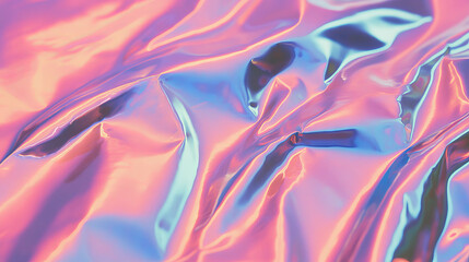 Aufkleber - Iridescent titanium foil texture with cool reflections for artistic background design