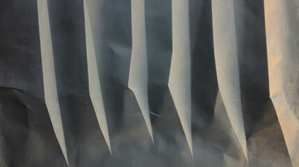 Aufkleber - Abstract curved ribbed grey paper texture for modern design projects