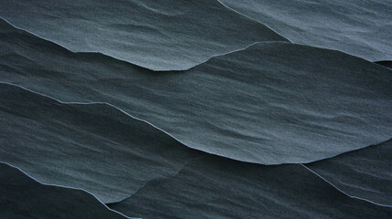 Wall Mural - Abstract design of shallow curved ribbed grey paper texture